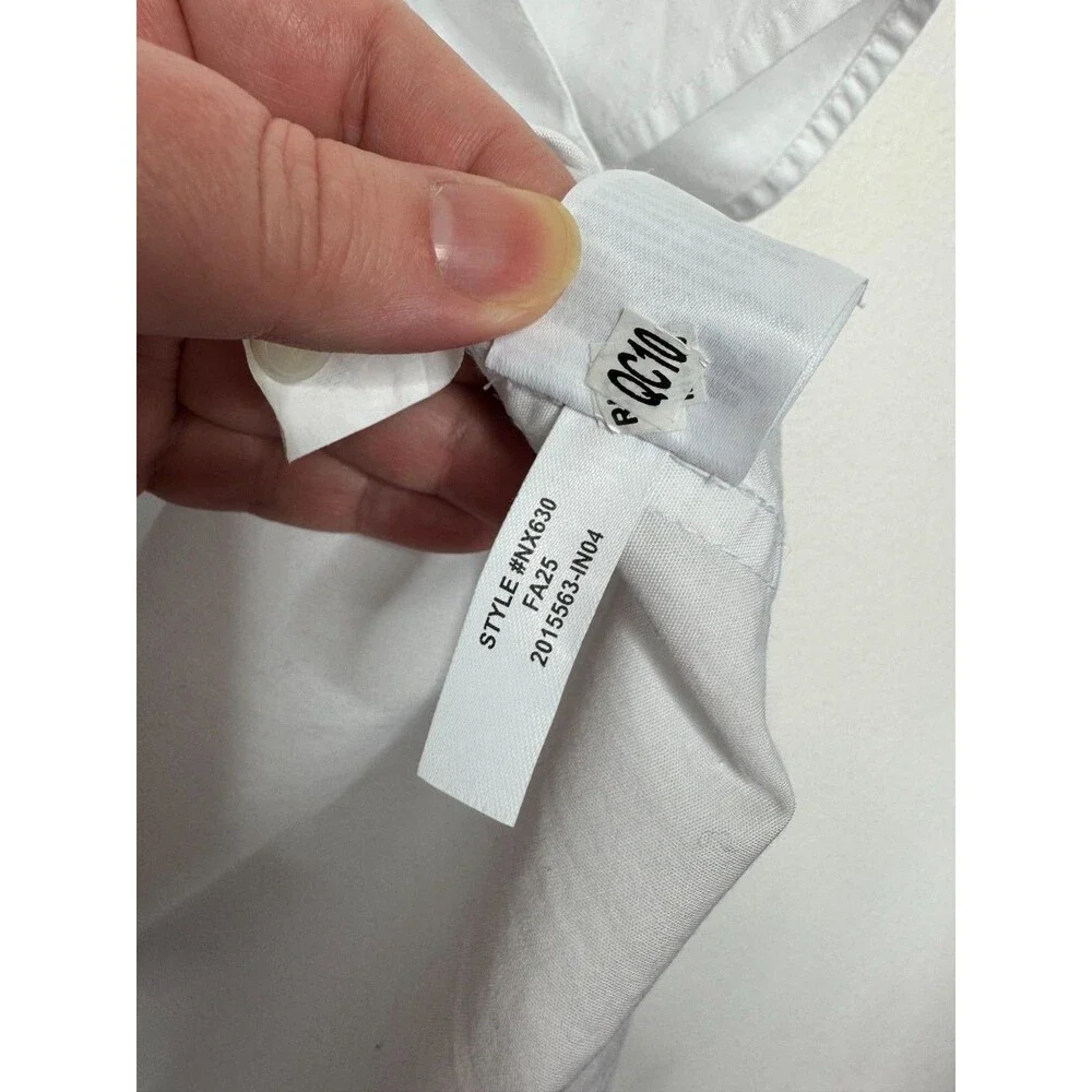 Madewell XL Oversized Button-Up Shirt White Cotton Oxford Long Sleeve Pocket NWT - Picture 12 of 14